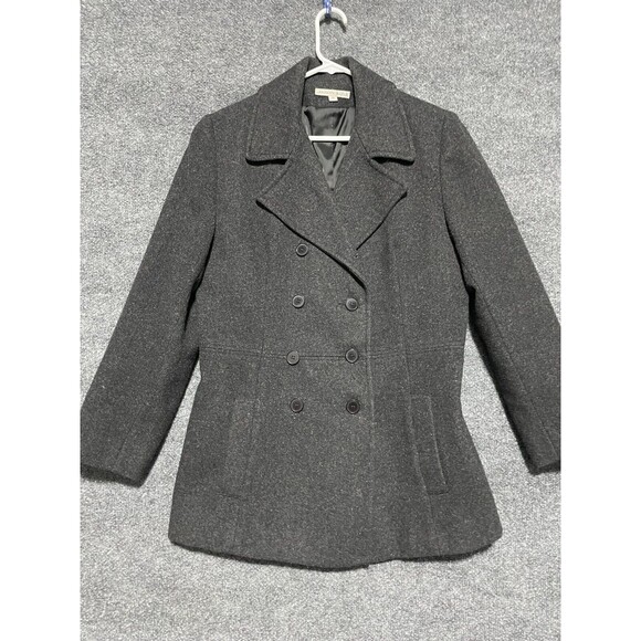Jason Kole Peacoat Men's M Black Wool Coat - Picture 1 of 10
